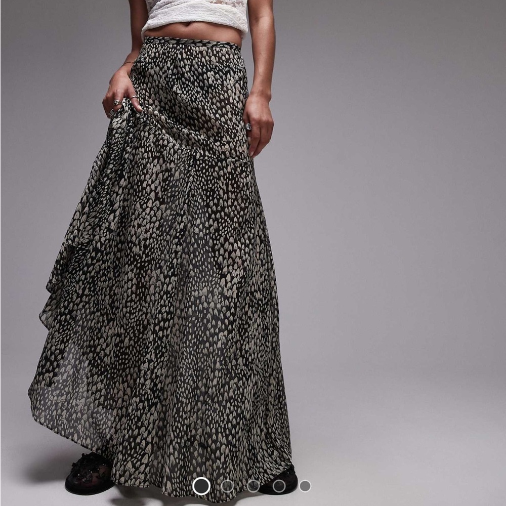 NWT TOPSHOP Semi Sheer Maxi Skirt